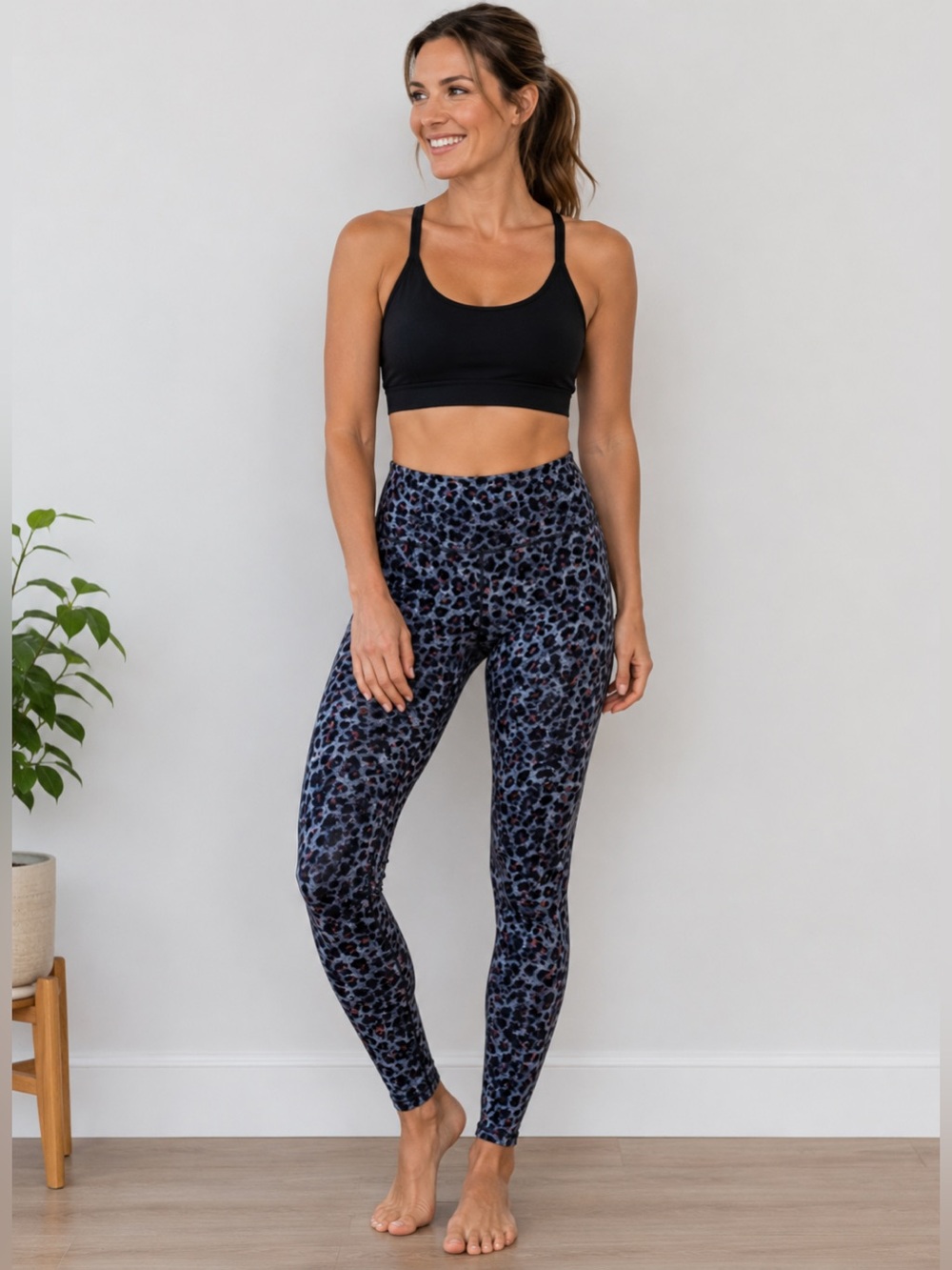 BALLY TOTAL FITNESS WOMENS BLACK PINK YOGA PANTS LEGGINGS SIZE LARGE